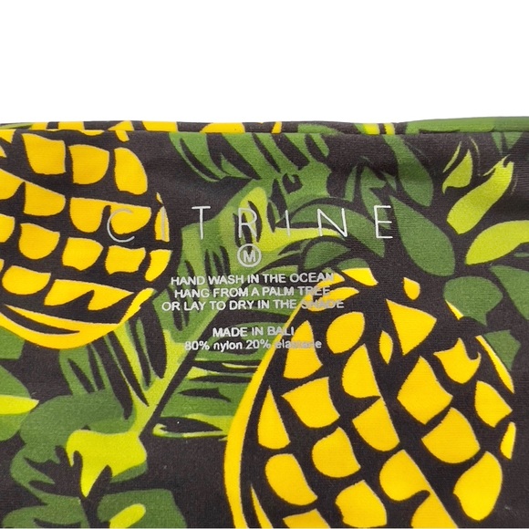 Citrine Swim Morocco Bikini Bottom - King of Fruit Pineapple Print - size M - Picture 9 of 11